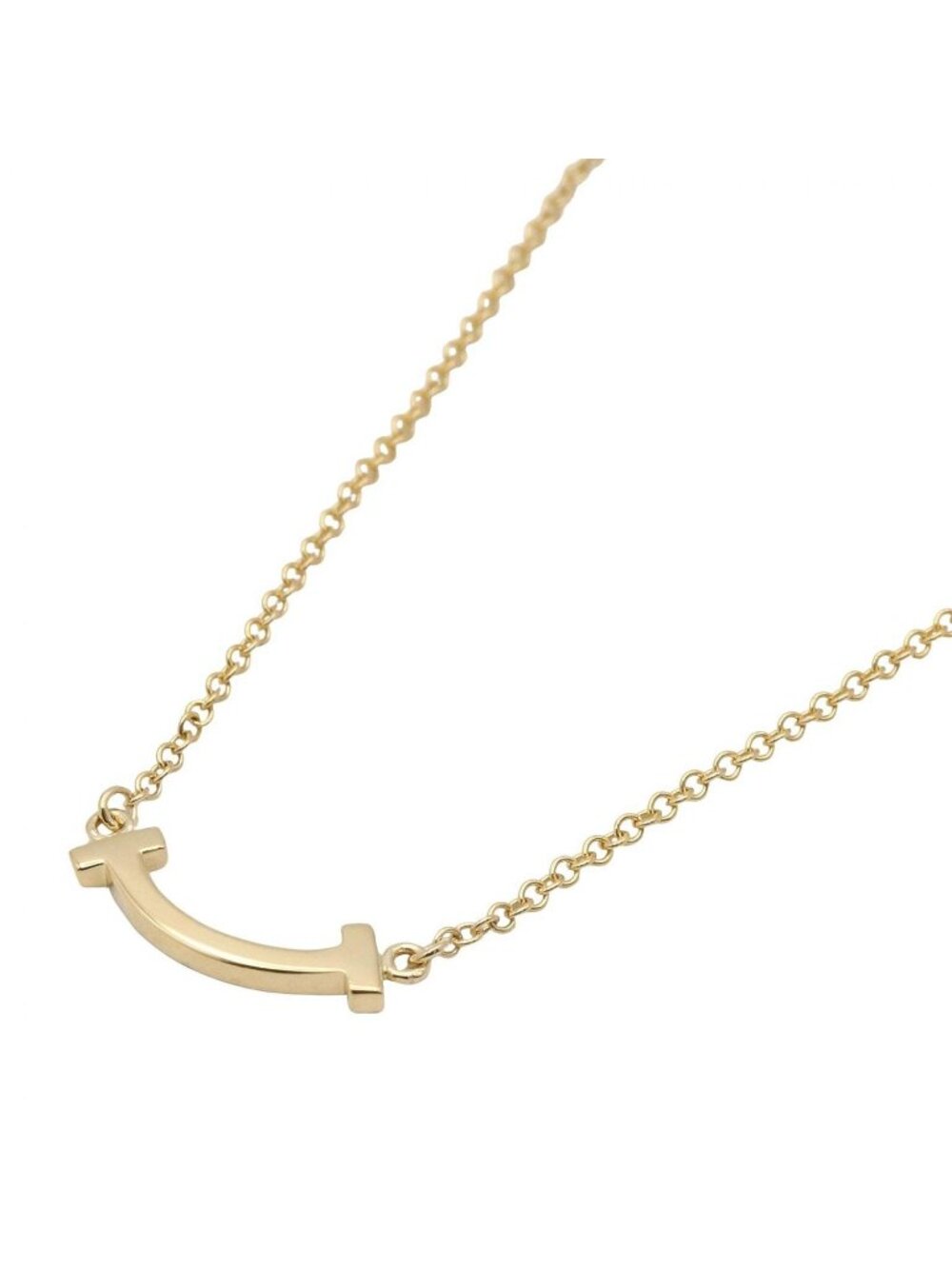 Tiffany & Co Necklace T Smile Mini 41 46.5 cm 18k